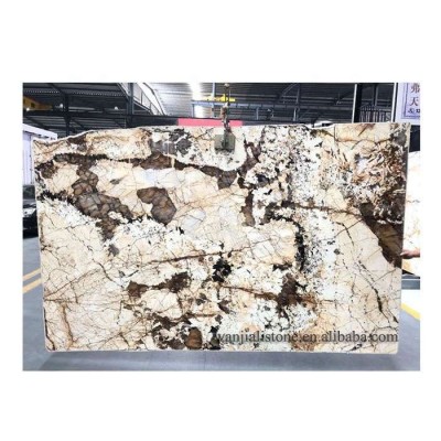 Natural Yellow Granite Golden Snow Mountain For Countertop / Wall / Floor